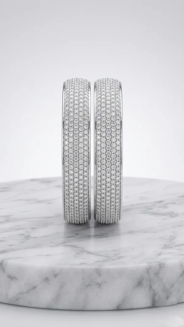 Silver_Diamond_Design_Bangles_For_Women