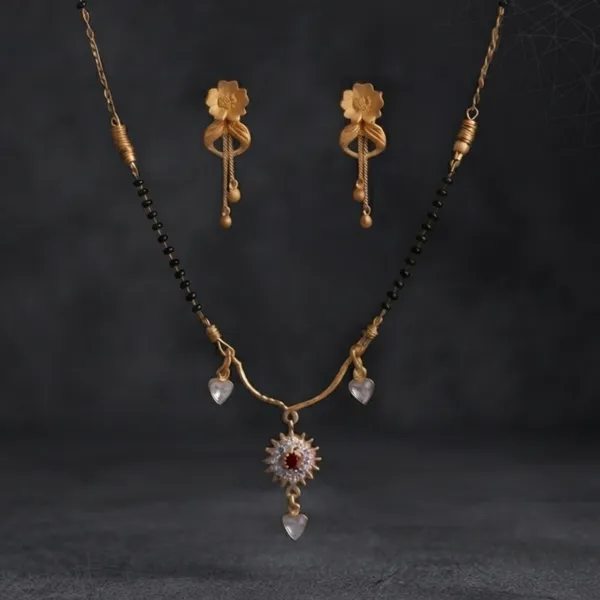 Elegance_Floral_Pendant_Mangalsutra_and_Matching_Earrings_Set