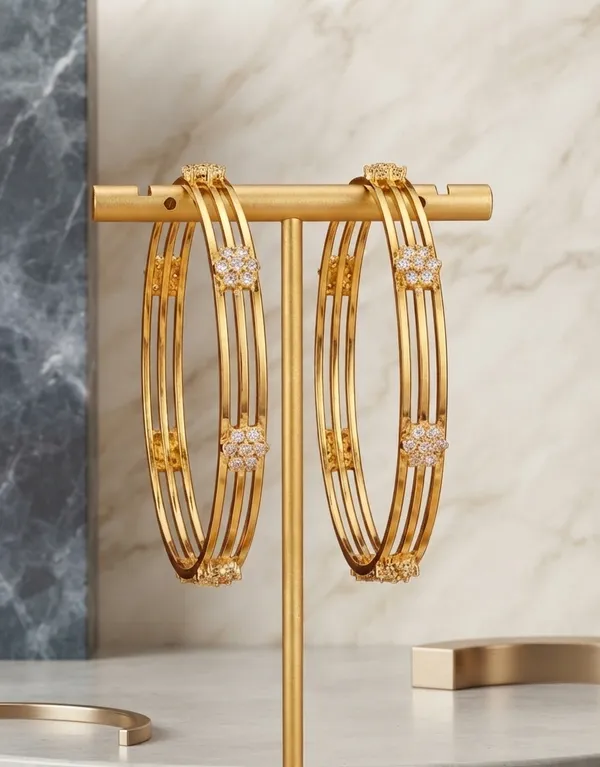 Floral_Cluster_Multi-Strand_Gold_Bangles