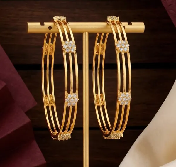 Floral_Cluster_Multi-Strand_Gold_Bangles