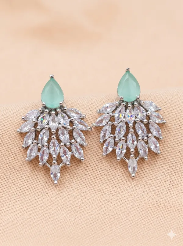 Oxidised_Pista_Green_Stud_Earrings_For_Women