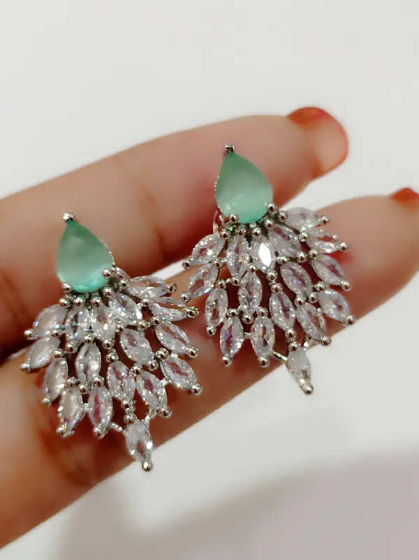 Oxidised_Pista_Green_Stud_Earrings_For_Women