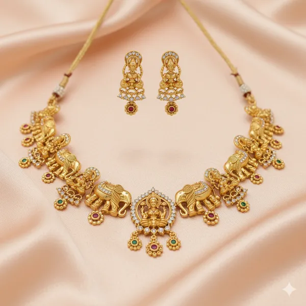Laxmi_Elephant_Motif_Necklace_For_Women