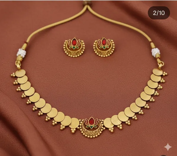 Laxmi_Lotus_Brass_Choker_Necklace_For_Women