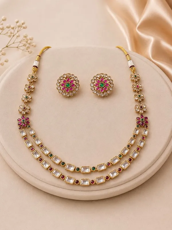 Maharani_Kundan_and_Gemstone_Double-Layer_Set