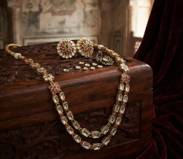 Maharani_Kundan_and_Gemstone_Double-Layer_Set