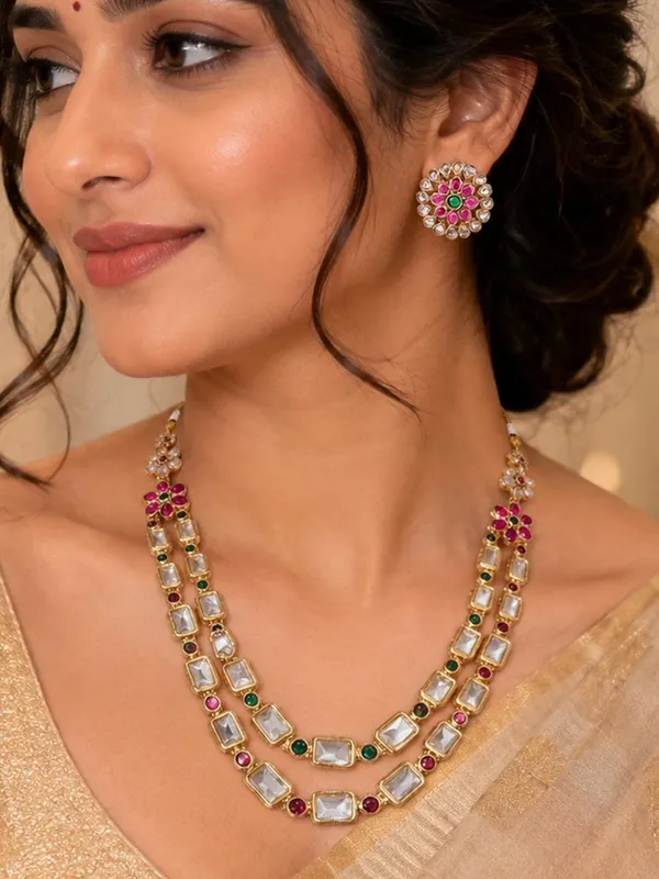 Maharani_Kundan_and_Gemstone_Double-Layer_Set