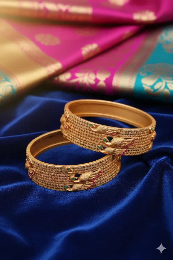 Matte_Finish_Peacock_Design_Bangles_Set_of_6