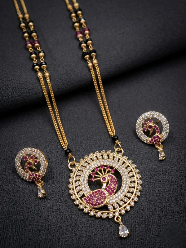 Pink_Mala_Peacock_Mayur_Premium_Mangalsutra