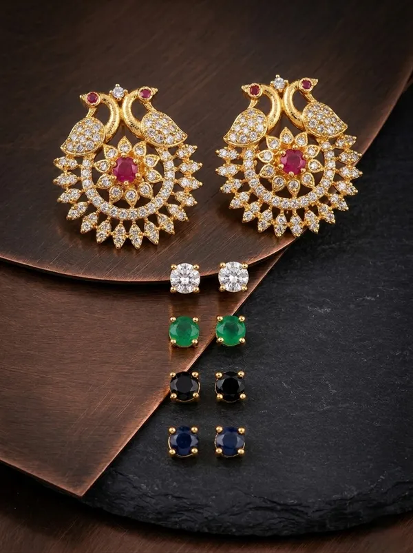 5_Color_Changeable_American_Diamond_Peacock_Earrings
