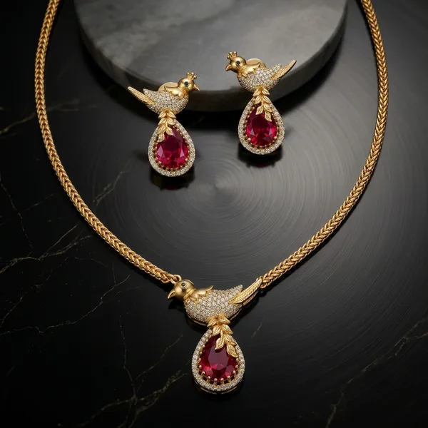 Red_Parrot_Chain_Necklace_For_Women