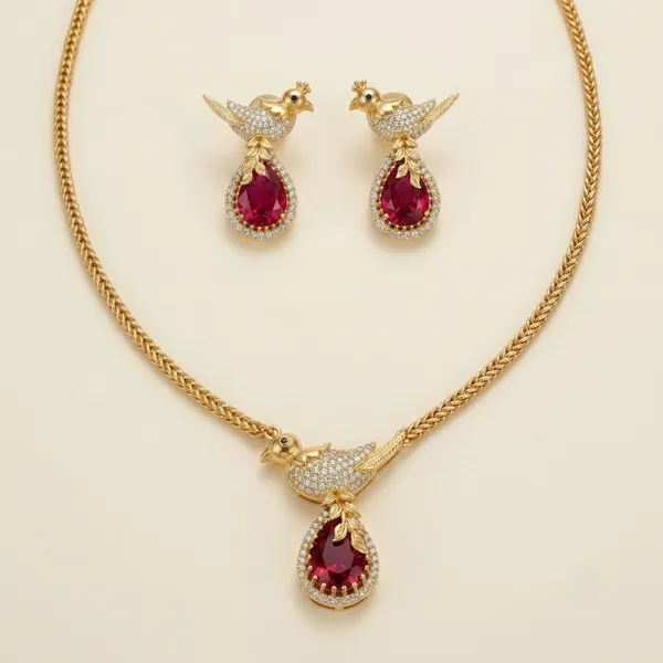 Red_Parrot_Chain_Necklace_For_Women