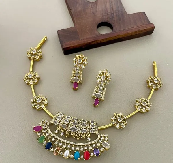 Premium_Navratna_Flower_Necklace_For_Women