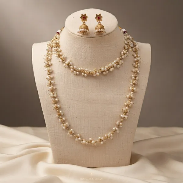 Royal_Crest_Golden_Cluster_Pearl_Set