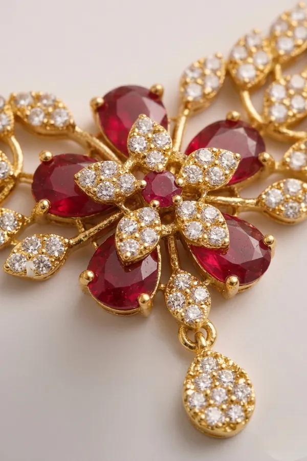 Red_Flower_Short_Mangalsutra_For_Women