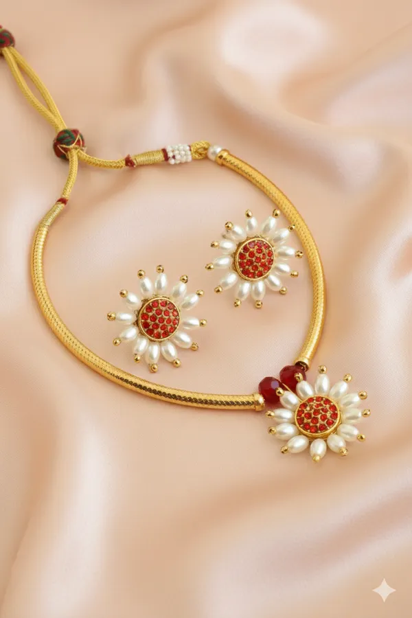 Red_Surya_Sun_Design_Necklace_For_Women