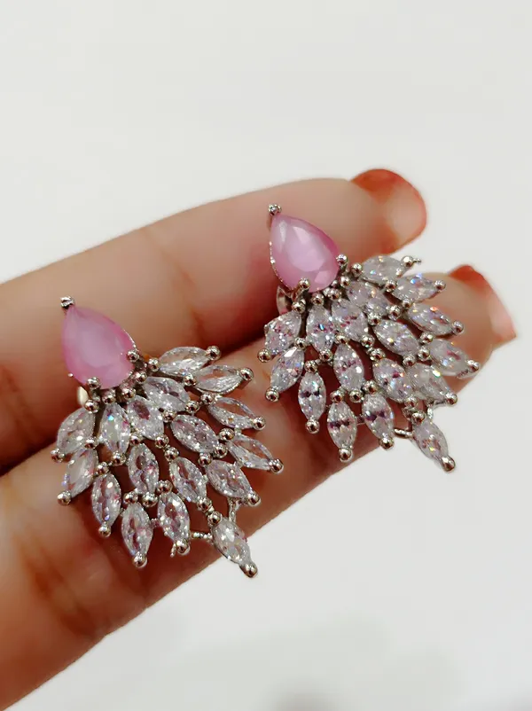 Oxidised_Light_Pink_Stud_Earrings_For_Women