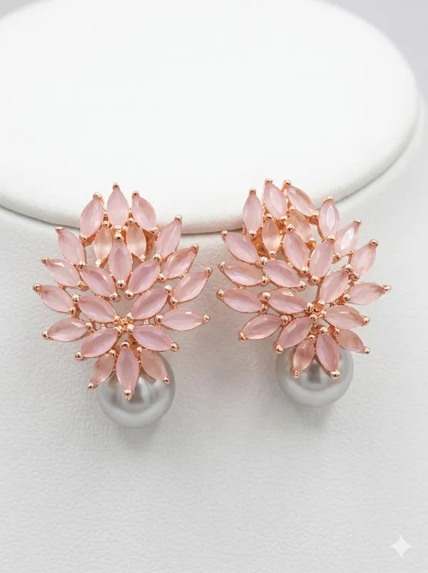 Rose_Gold_Light_Pink_Umbrella_Chatri_Earrings