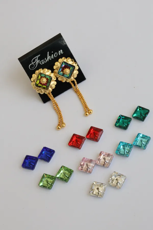 Multi_Color_Square_Sakhli_Earrings_Set_of_7_Pairs