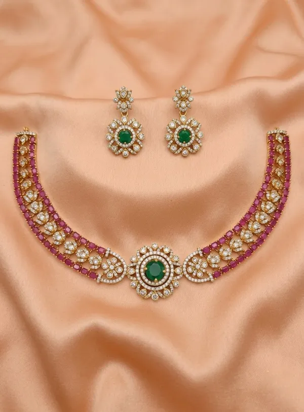 Premium_American_Diamond_Ruby_Chik_Necklace_For_Women