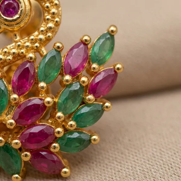 Multicolor_Brass_Premium_Swan_Hans_Earrings_For_Women