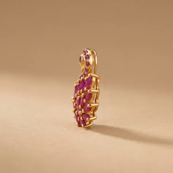 Gold_Plated_Brass_Premium_Pink_Swan_Earrings_For_Women