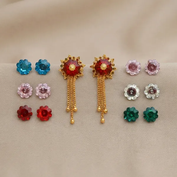 Multicolor_Brass_Premium_Sakhli_Earrings_Set_of_5_Pairs