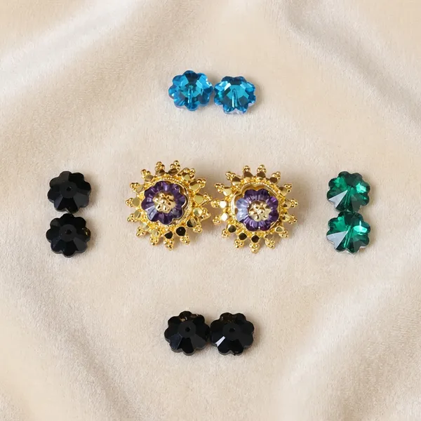 Multi_Brass_Premium_Purple_Earrings_Set_of_3_Pairs