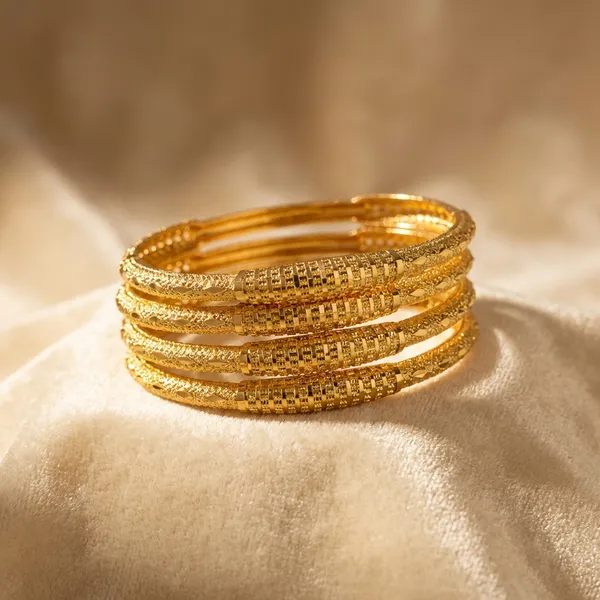 Gold_Brass_Jali_Design_Bangles_Set_of_4