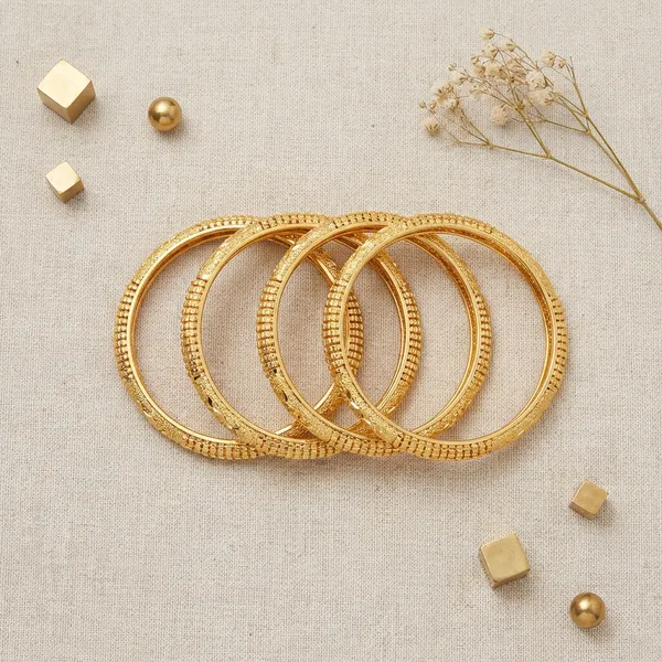 Gold_Brass_Jali_Design_Bangles_Set_of_4