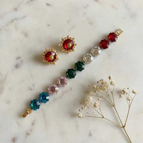 Multi_Brass_Premium_Red_Earrings_Set_of_5_Pairs