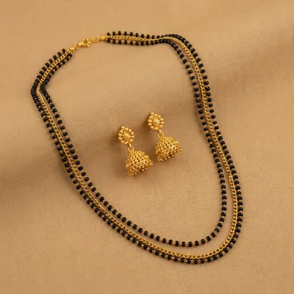 Gold_Brass_Premium_Mangalsutra_With_Jhumka_Earrings