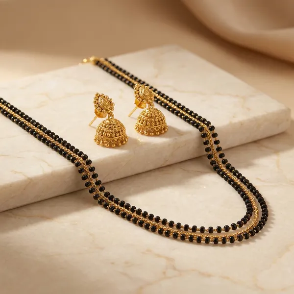 Gold_Brass_Premium_Mangalsutra_With_Jhumka_Earrings