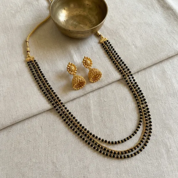 Gold_Brass_Premium_Mangalsutra_With_Jhumka_Earrings