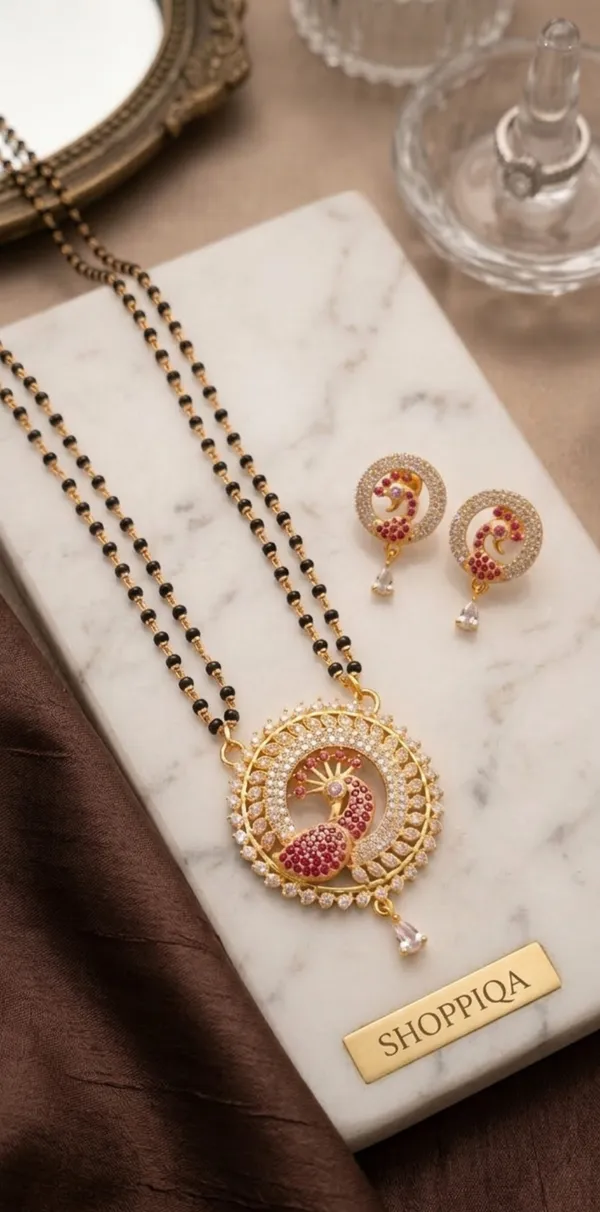 American_Diamond_Peacock_Mayur_Quality_Mangalsutra