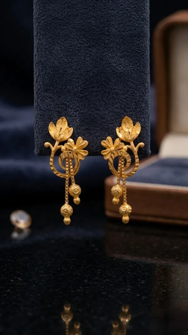 Gold_Lacquered_Micro_Earrings_For_Women