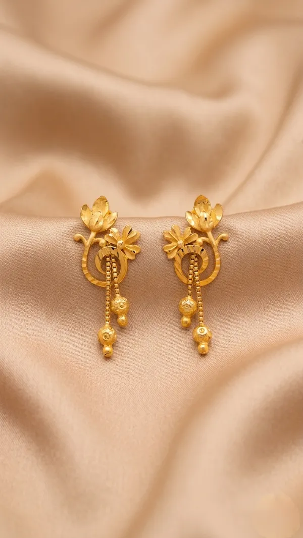 Gold_Lacquered_Micro_Earrings_For_Women
