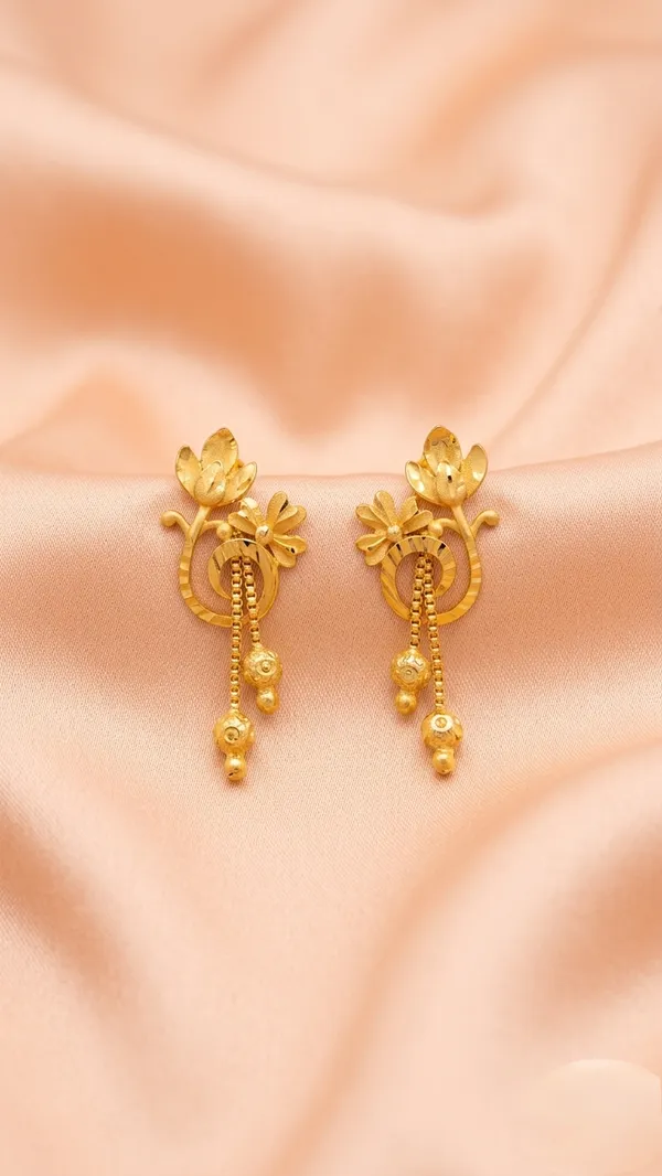 Gold_Lacquered_Micro_Earrings_For_Women