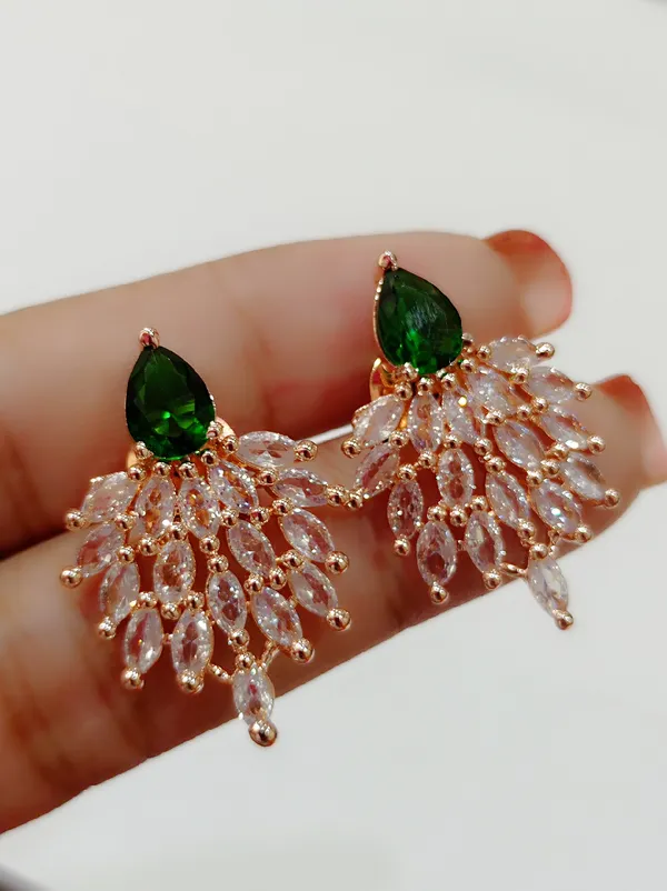 Oxidised_Green_Stud_Earrings_For_Women