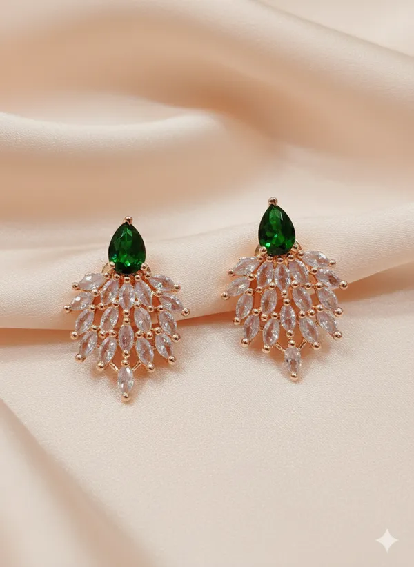 Oxidised_Green_Stud_Earrings_For_Women