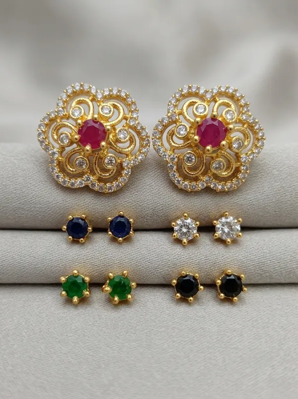American_Diamond_Jilebi_Changeable_Earrings