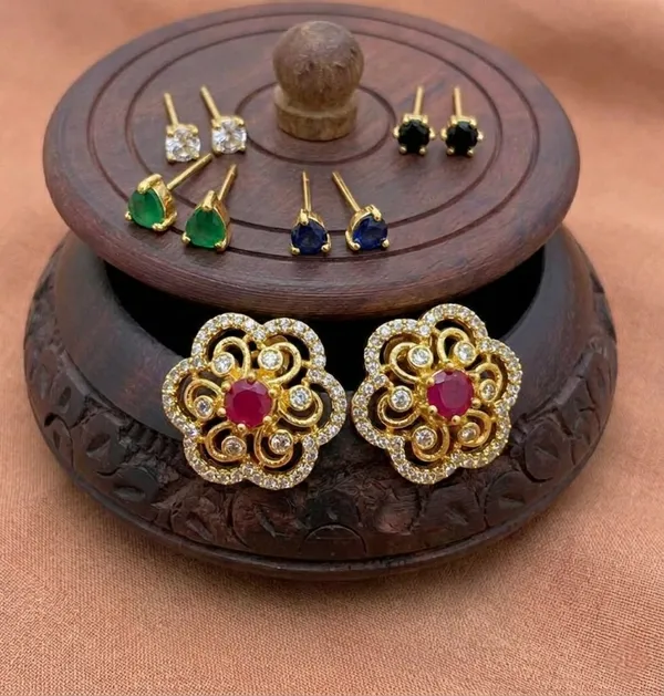 American_Diamond_Jilebi_Changeable_Earrings