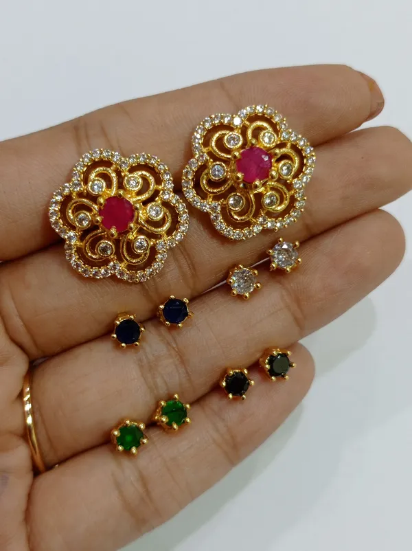 American_Diamond_Jilebi_Changeable_Earrings