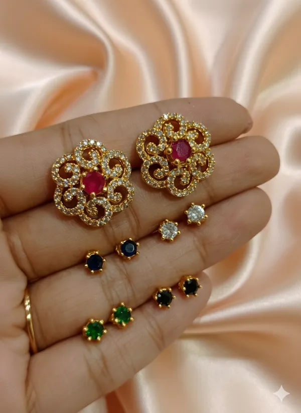 American_Diamond_Chakri_Changeable_Earrings