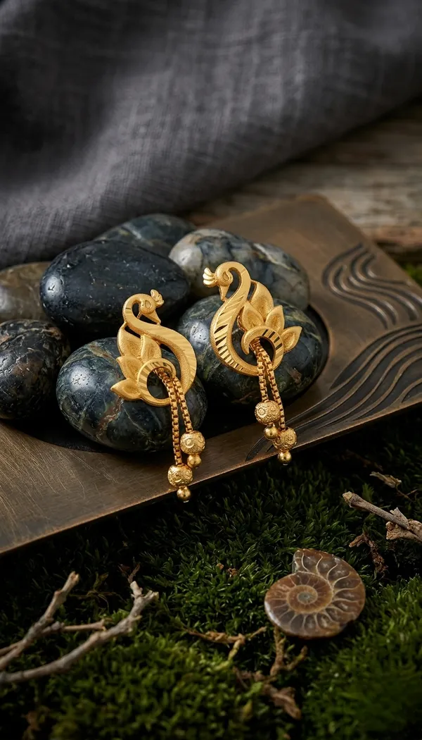 Lacquered_Peacock_Micro_Earrings_For_Women