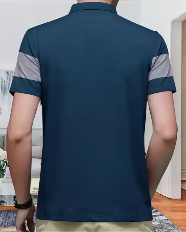 Teal_Blue_&_Dark_Navy_Premium_Cotton_Blend_Half_Sleeve_Polo_Neck_Regular_Fit_T-Shirt_For_Men_(Pack_Of_2)