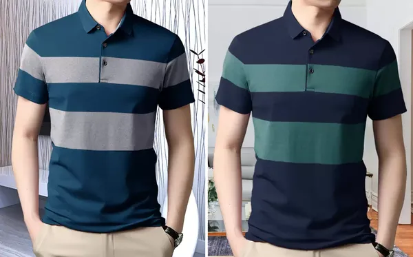 Teal_Blue_&_Dark_Navy_Premium_Cotton_Blend_Half_Sleeve_Polo_Neck_Regular_Fit_T-Shirt_For_Men_(Pack_Of_2)