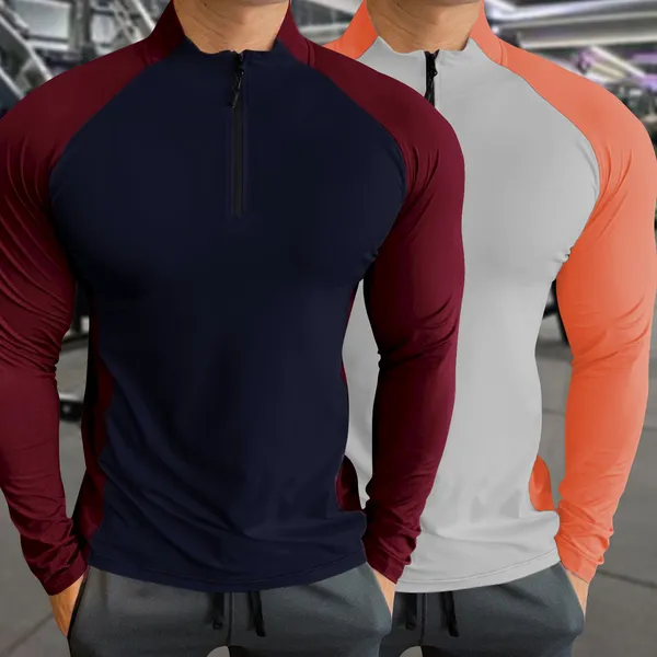 Maroon_&_Orange_Premium_Polyester_Full_Sleeve_Henley_Neck_Regular_Fit_T-Shirt_For_Men_(Pack_Of_2)
