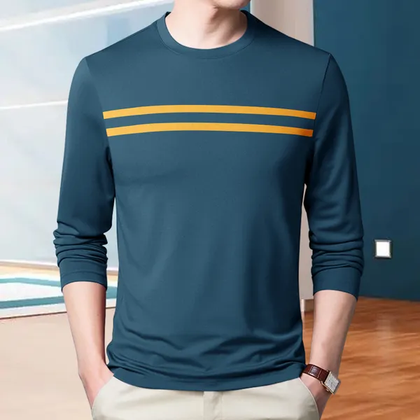 Moss_Green_&_Sky_Blue_Premium_Cotton_Blend_Full_Sleeve_Round_Neck_Regular_Fit_T-Shirt_For_Men_(Pack_Of_2)