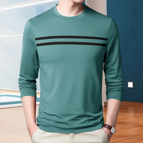 Pack_Of_2_Red_&_Moisgreen_Premium_Cotton_Blend_Full_Sleeve_Round_Neck_Regular_Fit_T-Shirt_For_Men